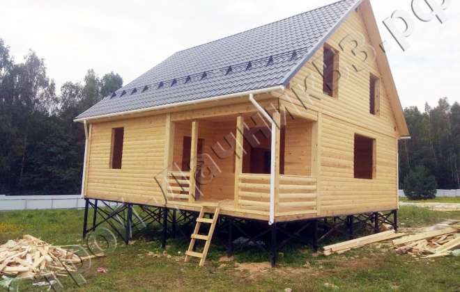 3 Брусовой дом К-35 9×9, 166.5 м², Калужская область, Малоярославецкий район, Деревня Бураково (3)